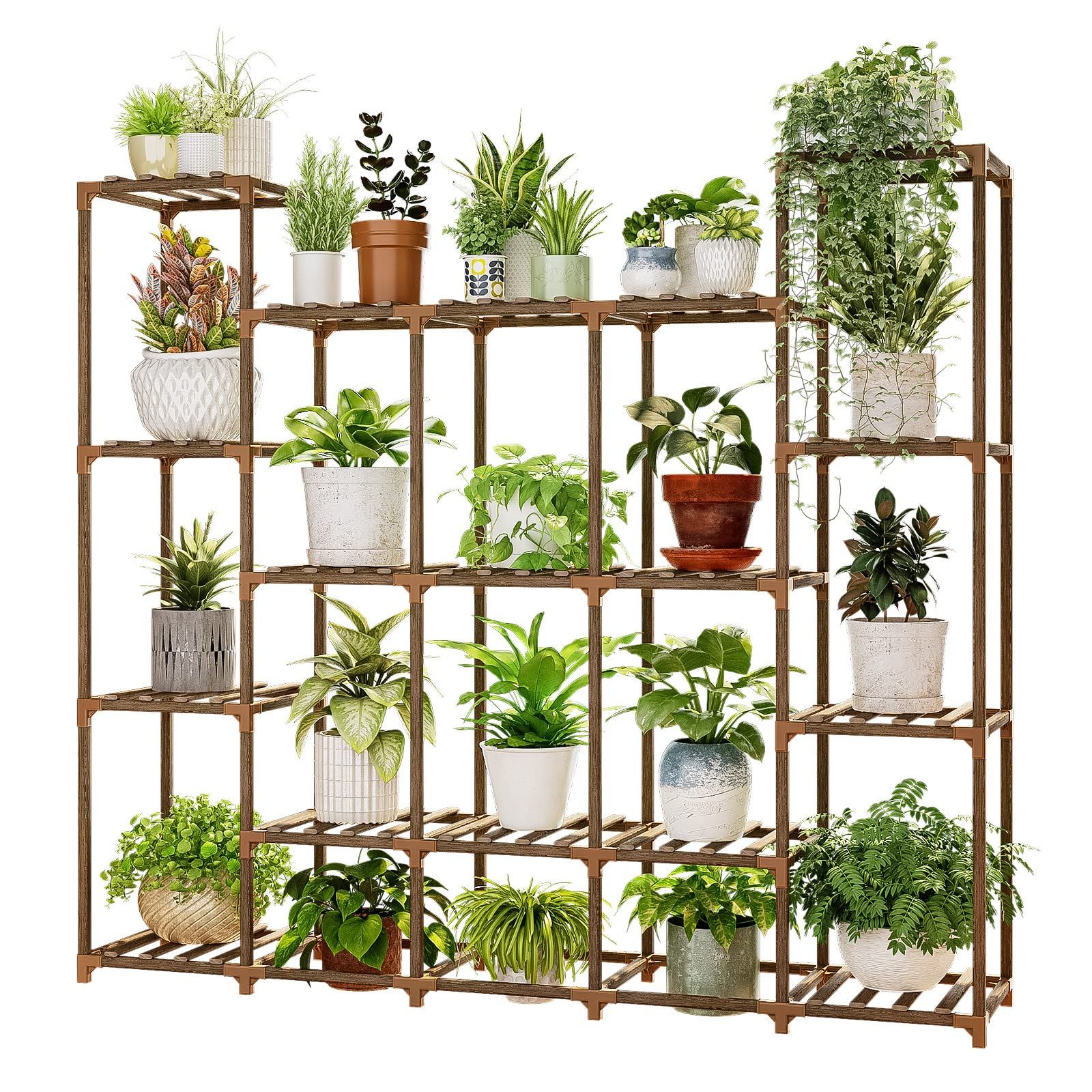 Amazon: Bamworld Large Plant Stand Indoor Outdoor Plant Shelves Indoor  Plant Holder For Living Room Outdoor Plant Rack Indoor Multiple Plants  Patio Balcony Garden : Everything Else With Most Recent Wide Plant Stands (View 4 of 15)