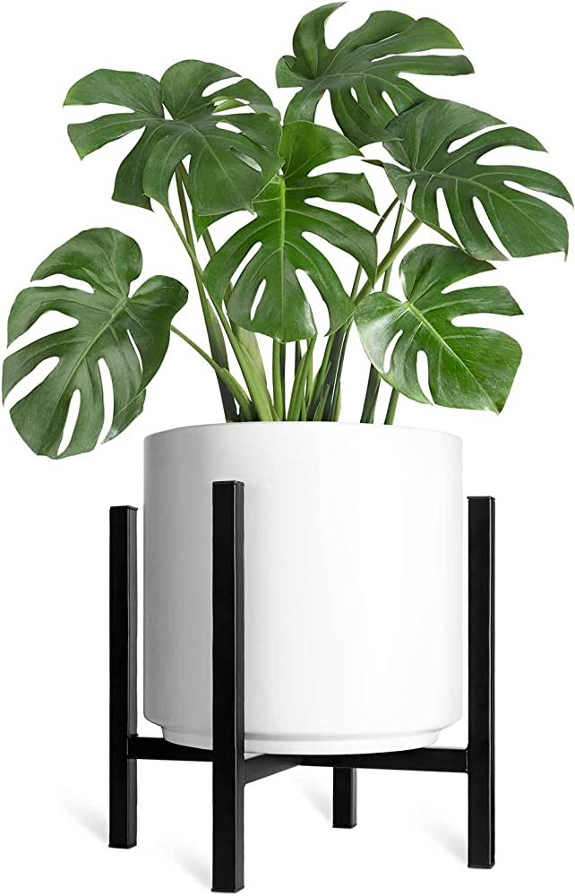 Amazon: Mkono Plant Stand – Excluding Plant Pot, Mid Century Modern  Tall Metal Pot Stand Indoor Flower Potted Plant Holder Plants Display Rack,  Fits Up To 12 Inch Planter, Black : Patio, With Most Current 12 Inch Plant Stands (View 2 of 15)