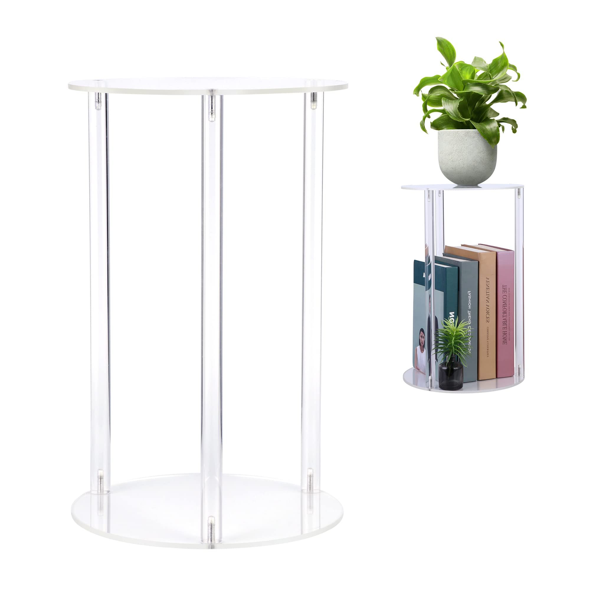 Amazon: Yourgift Plant Stand Indoor Outdoor, Acrylic Planter Stand For  Indoor Plants, Multi Purpose Plant Holder Shelf For Flower Pots Corner  Display Rack For Event Decor Living Room Balcony Garden Patio (clear) : With Recent Clear Plant Stands (View 4 of 15)