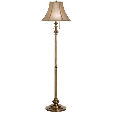 Antique Brass Finish Double Pull Chain Floor Lamp – # (View 3 of 15)