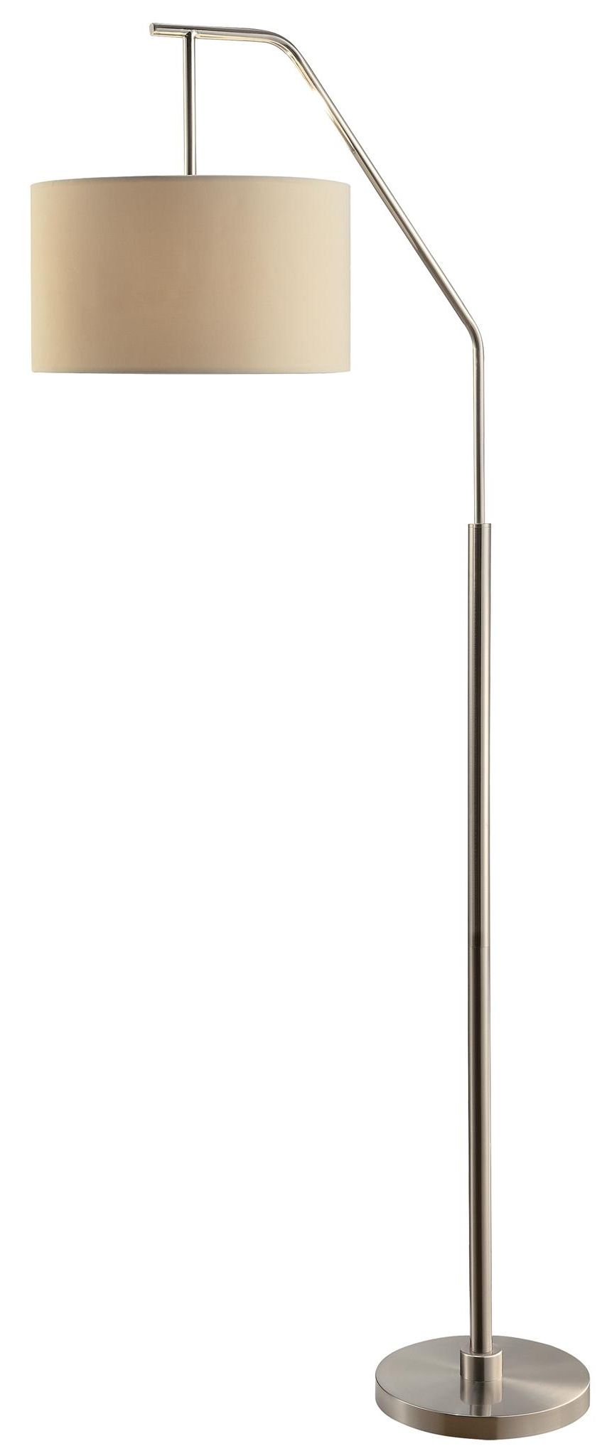 Best And Newest Dinsmore 72 Inch Floor Lamp, Brushed Nickel – Walmart Within 72 Inch Standing Lamps (View 1 of 15)