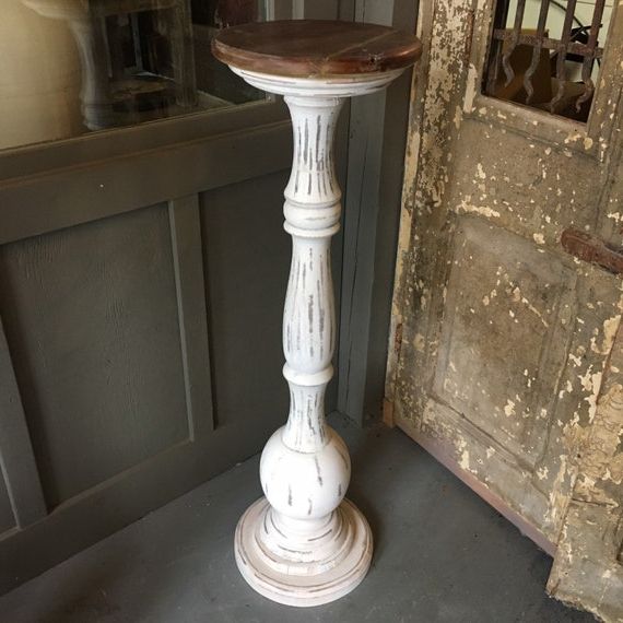 Best And Newest Marble Plant Stands With Large 43 Wooden Plant Stand Column Holder Candle French – Etsy Hong Kong (View 13 of 15)