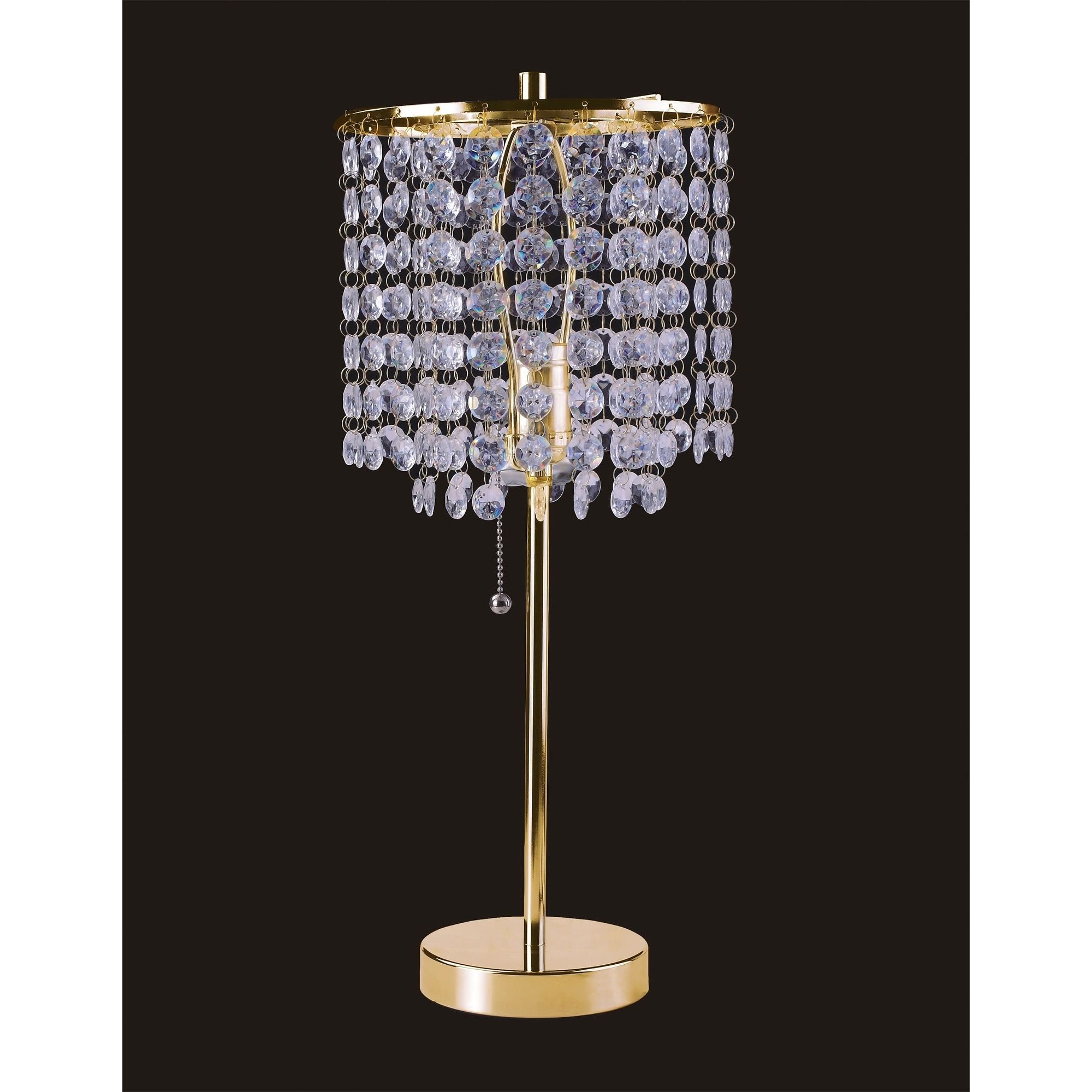 Best And Newest Ore International Deco Glam Stylish Gold Crystal Beaded Table Lamp – On  Sale – Overstock – 17488558 Regarding Crystal Bead Chandelier Standing Lamps (View 14 of 15)