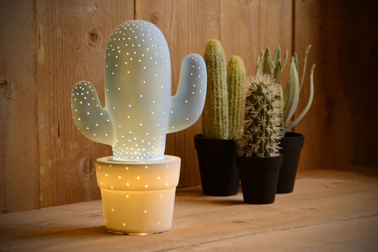 Best And Newest Pastel Blue Cactus Table Lamp 20 Cm E (View 10 of 15)