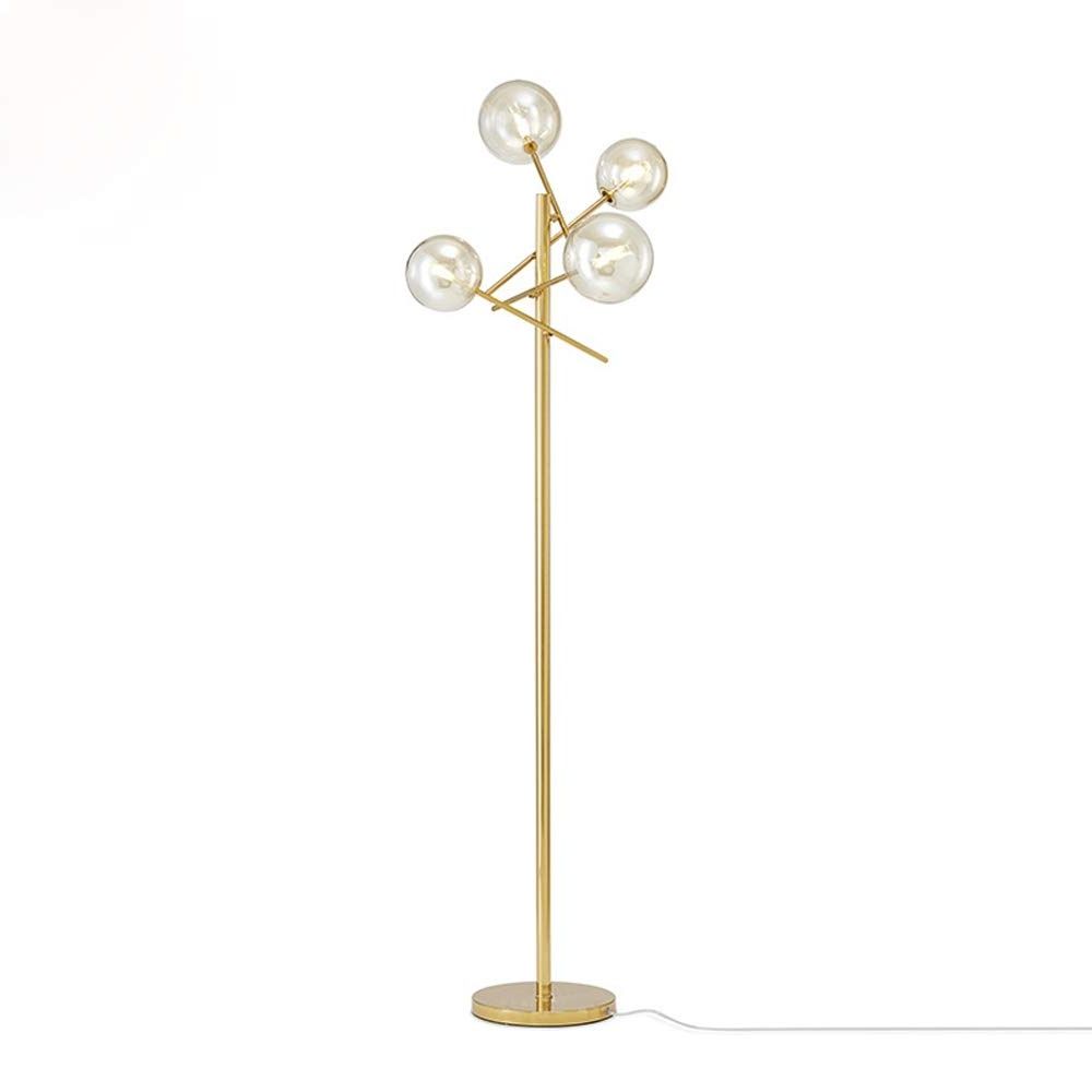 Best And Newest Sputnik Standing Lamps For Dellemade Td00145 Sputnik Chandelier Floor Lamp For Bedroom,4 Lights Glass  Shade Floor Lamps For Living Room,brass/gold – – Amazon (View 2 of 15)