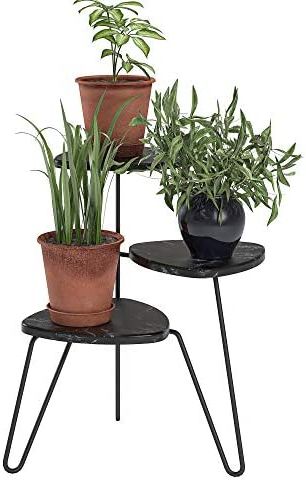 Black Marble Plant Stands Pertaining To Newest Novogratz (uk) Athena Plant Stand – Black Marble : Amazon.co (View 10 of 15)