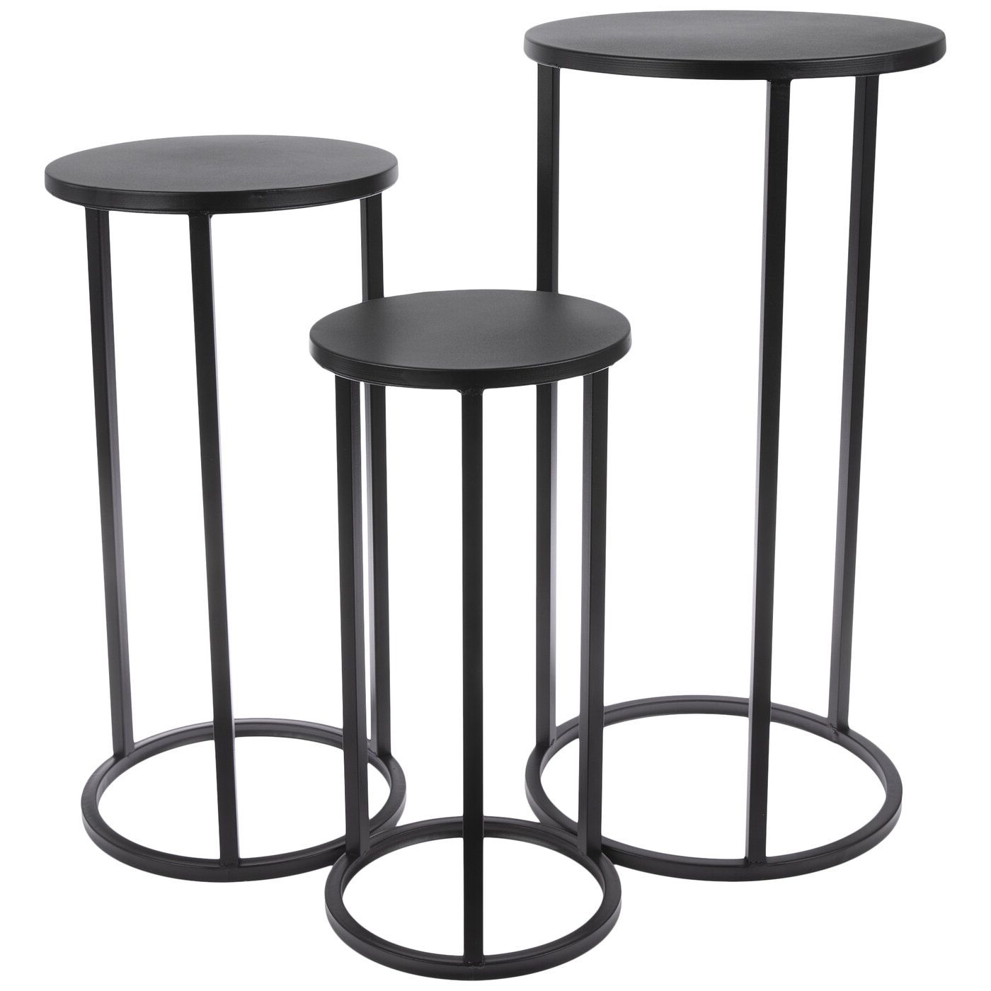 Black Metal Plant Stand Set – Tall (View 14 of 15)