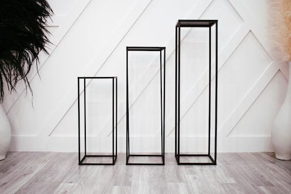 Black Plant Stands Regarding Fashionable New Matte Black Plant Stand/rectangle Stand Metal/vase/metal – Etsy (Photo 3 of 15)