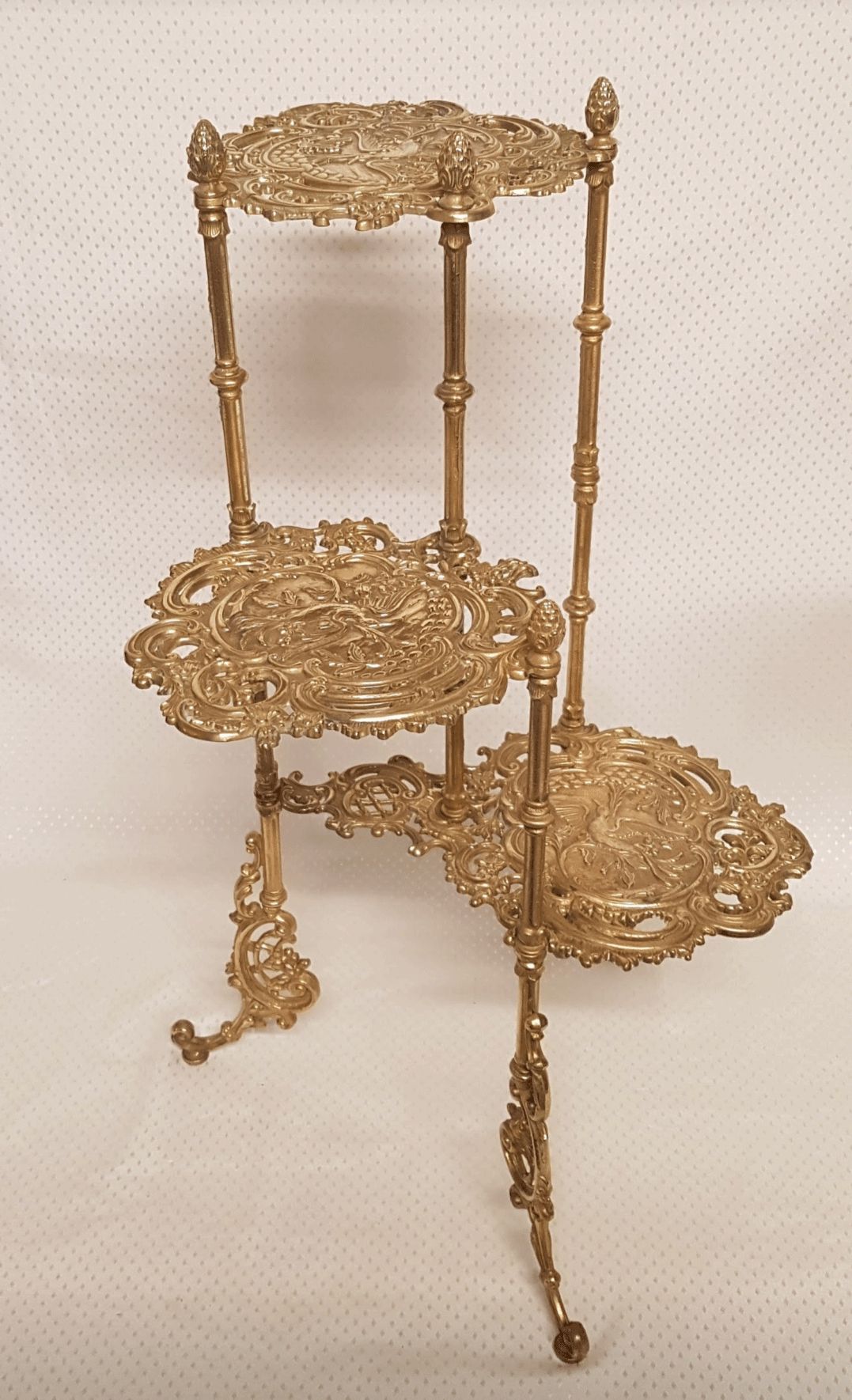 Brass Plant Stands Inside Most Current Ornate Brass Plant Stand – Farney Antiques Carrickmacross (View 12 of 15)