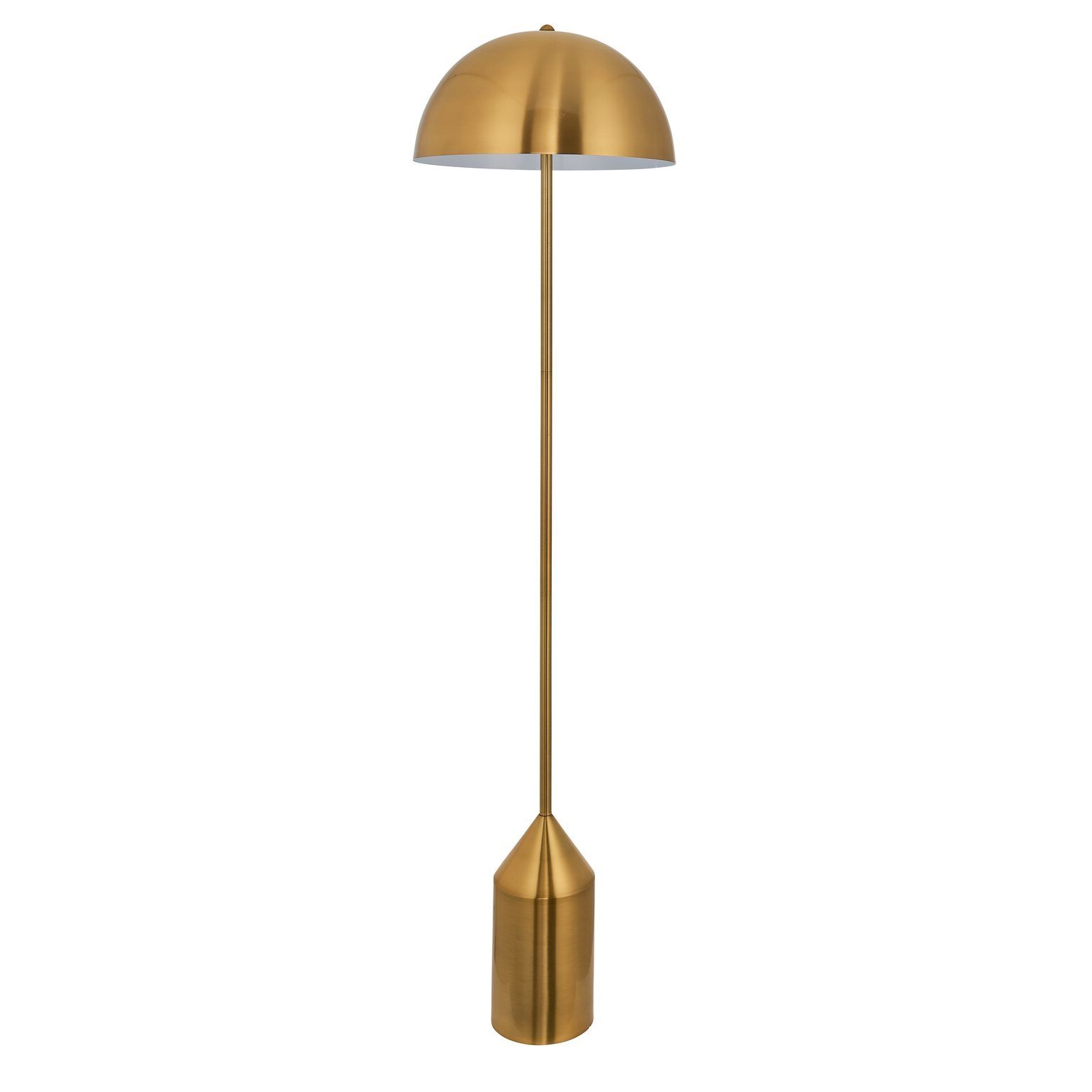 Brass Standing Lamps Pertaining To Current Mid Century Brass Dome Floor Lamp – Lightbox (View 11 of 15)