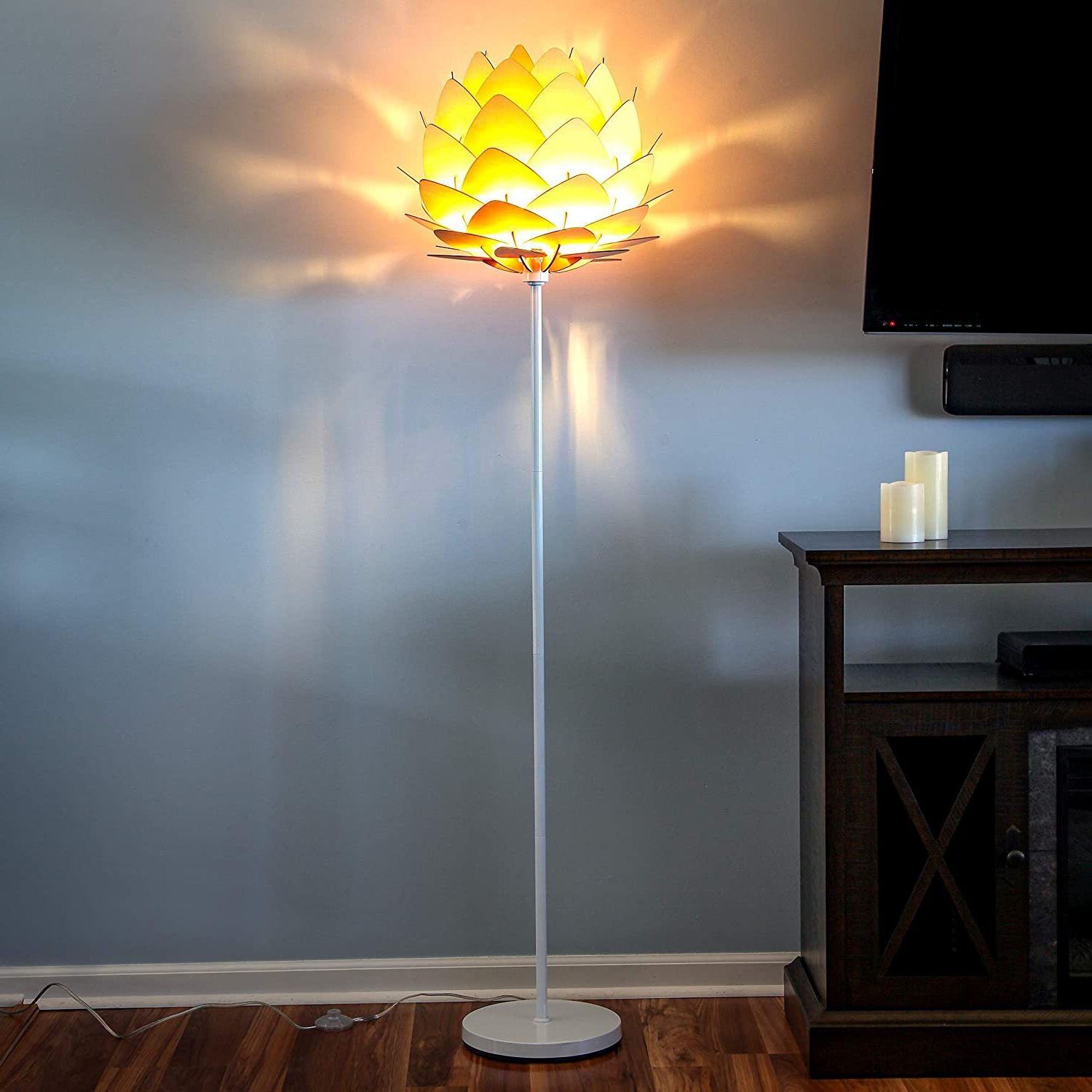 Brightech Artichoke Design Unique 68 Inch Tall Free Standing Pole Led Floor  Lamp & Reviews (View 3 of 15)