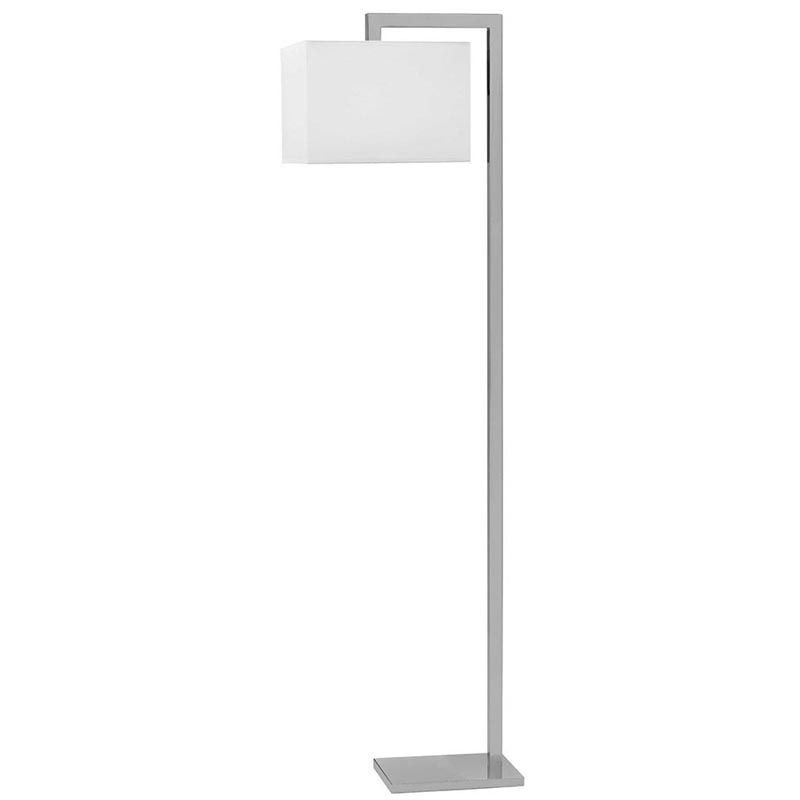 Brushed Nickel Angular Metal Floor Lamp – R&s Robertson With Newest Brushed Steel Standing Lamps (View 2 of 15)