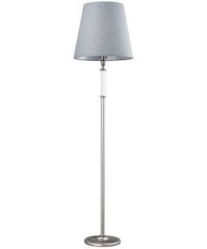 Brushed Nickel Standing Lamps Intended For Most Current Grey Floor Lamp Napoli Brushed Nickel – Luxury Chandelier (Photo 10 of 15)