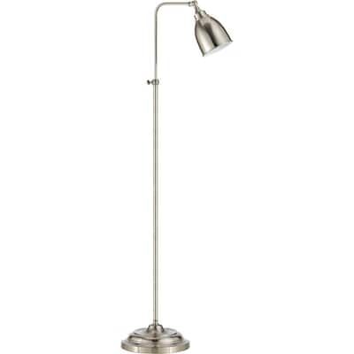 Brushed Steel – Floor Lamps – Lamps – The Home Depot Regarding Preferred Metal Brushed Standing Lamps (View 11 of 15)