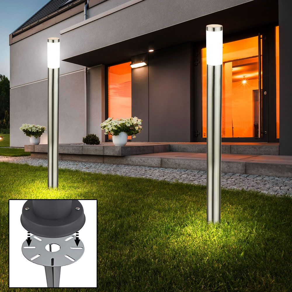 [%[bundle] Set Of 2 Led Garden Plug In Standing Lamps Stainless Steel Path  Lights Ground Spike Terrace Spotlights Silver | Meine Lampe For Newest Silver Steel Standing Lamps|silver Steel Standing Lamps Intended For Most Up To Date [bundle] Set Of 2 Led Garden Plug In Standing Lamps Stainless Steel Path  Lights Ground Spike Terrace Spotlights Silver | Meine Lampe|trendy Silver Steel Standing Lamps Within [bundle] Set Of 2 Led Garden Plug In Standing Lamps Stainless Steel Path  Lights Ground Spike Terrace Spotlights Silver | Meine Lampe|trendy [bundle] Set Of 2 Led Garden Plug In Standing Lamps Stainless Steel Path  Lights Ground Spike Terrace Spotlights Silver | Meine Lampe In Silver Steel Standing Lamps%] (View 13 of 15)