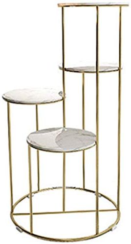 Buy Rm Garden Flower Shelf Modern Metal Plant Stand Indoor Container  Rameshwaram Marble® Supports Flower Pot Shelf Marble Decorative Rack For  Indoor Outdoor (color : Gold Four Layers, Size : 40*40*110cm) Online With Favorite Marble Plant Stands (Photo 1 of 15)