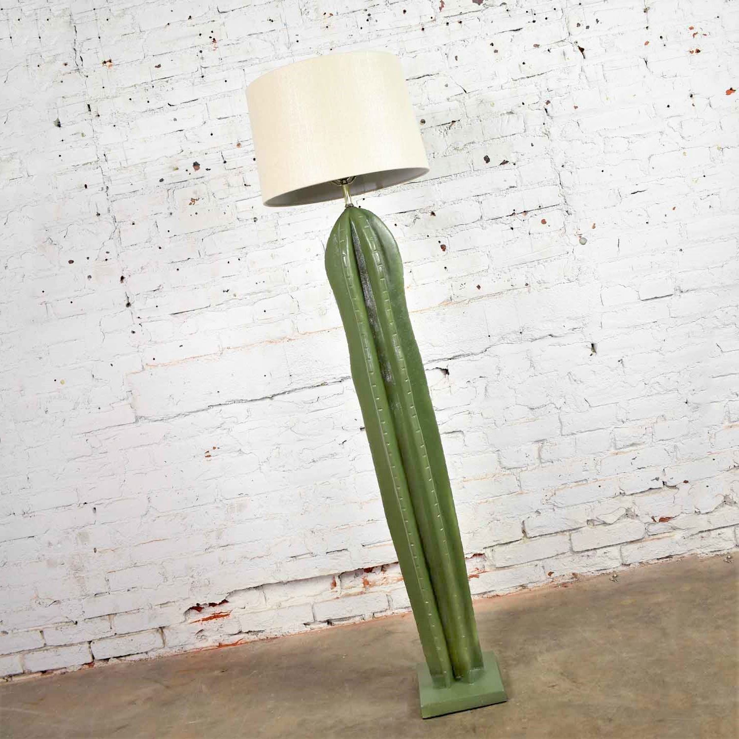 Cactus Standing Lamps With Most Current Vintage Organic Modern Plaster Faux Cactus Floor Lampalsy – Warehouse   (View 3 of 15)