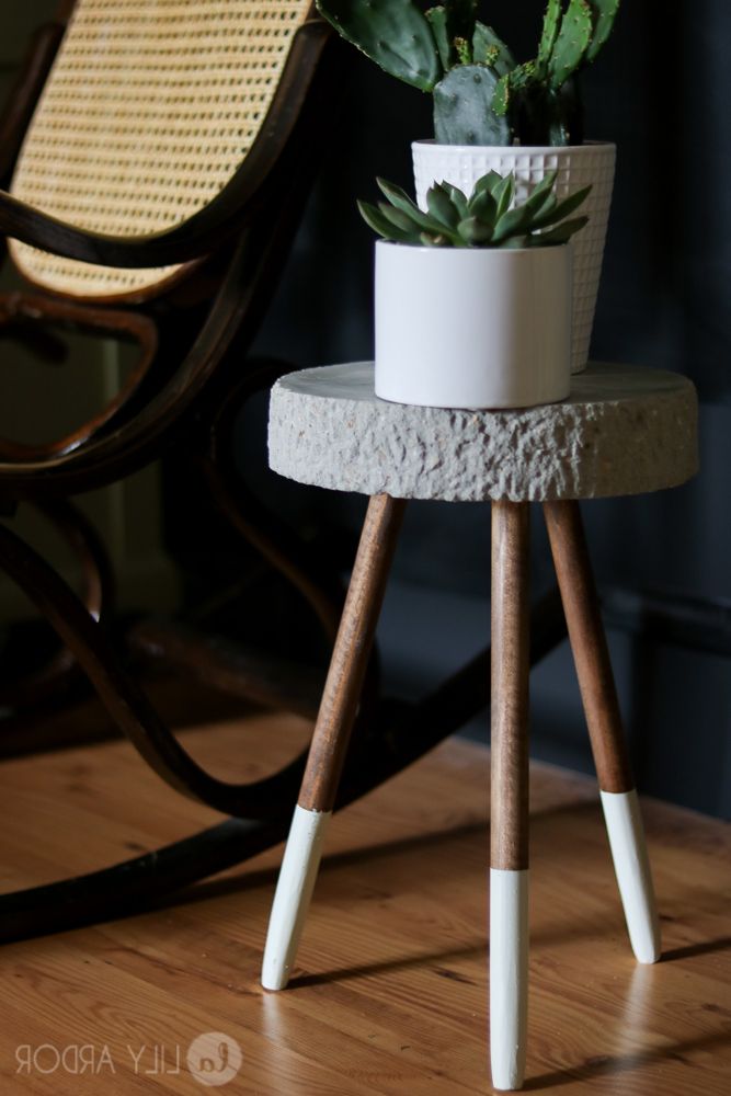 Cement Plant Stands Within Popular Raw Edge Concrete Plant Stand — Diy —>> Tutorial (View 2 of 15)