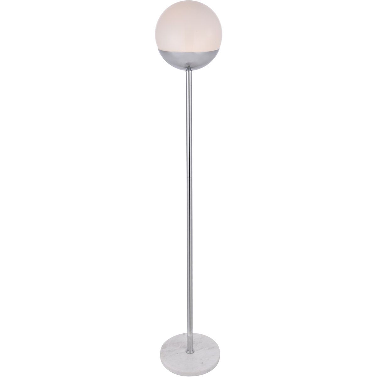 Chrome Finish Metal Standing Lamps In Preferred Floor Lamps 1 Light Fixtures With Chrome Finish Metal/glass/marble Material  E26 Bulb 11" 40 Watts – Walmart (View 14 of 15)