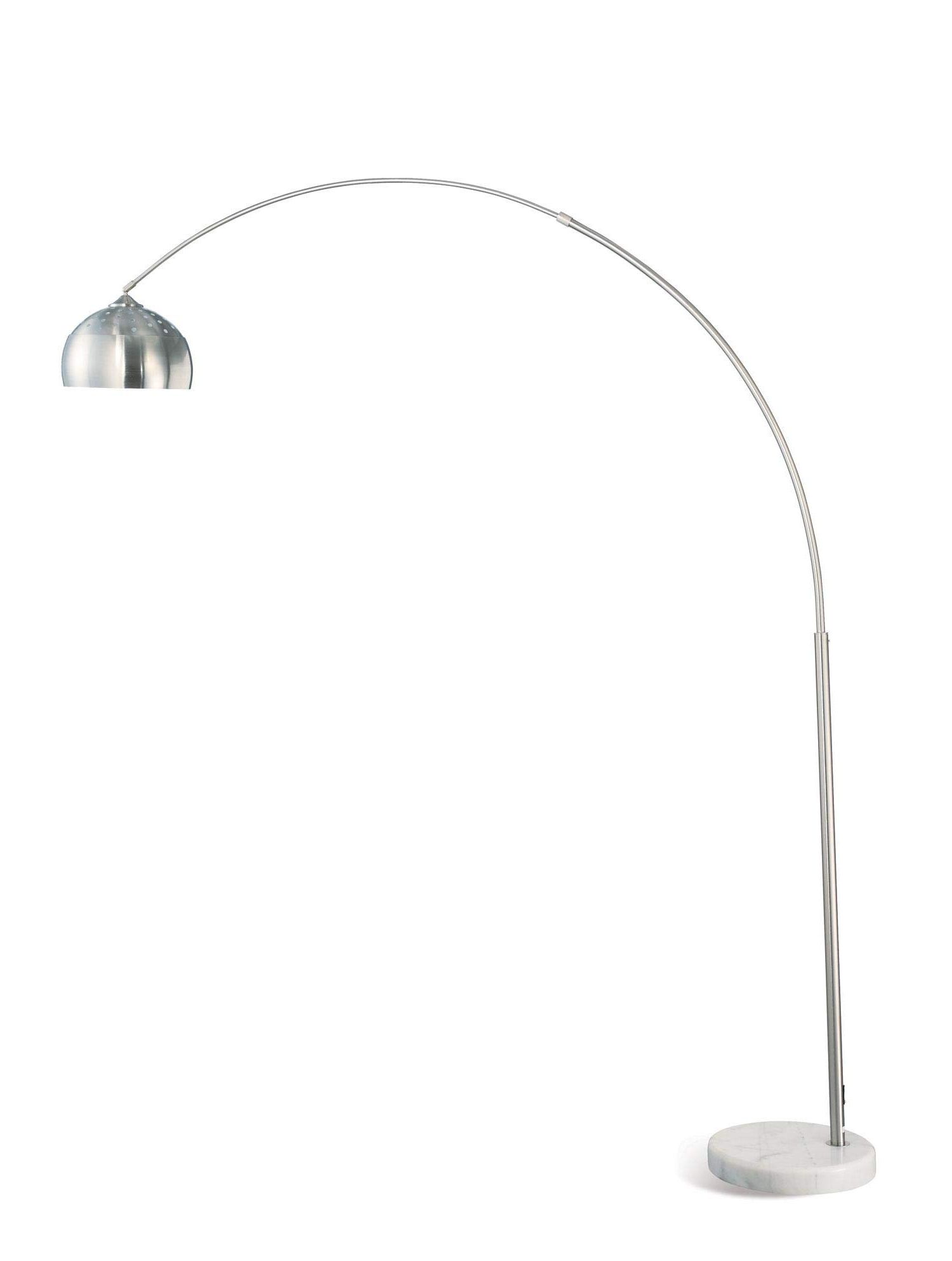 Chrome Standing Lamps In Most Up To Date Arched Floor Lamp Brushed Steel And Chrome (View 8 of 15)