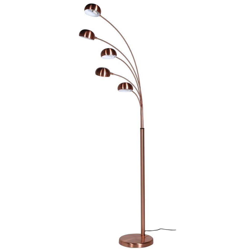 Copper 5 Light Arch Floor Lamp (View 8 of 15)