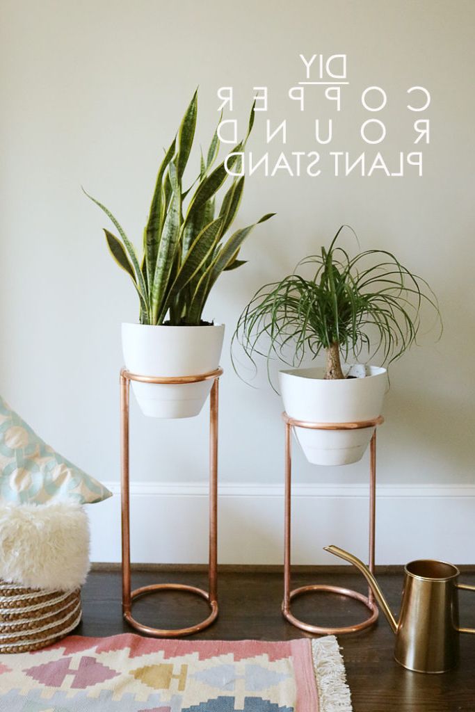 Copper Plant Stands For Most Recent Diy Copper Round Plant Stand – Darling Darleen (View 1 of 15)