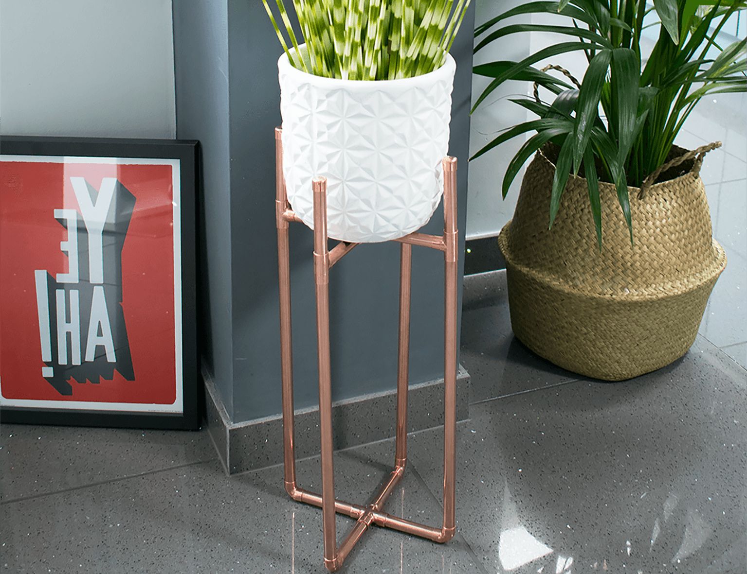 Copper Plant Stands Throughout Fashionable How To Make A Diy Copper Plant Stand – Caradise (View 10 of 15)