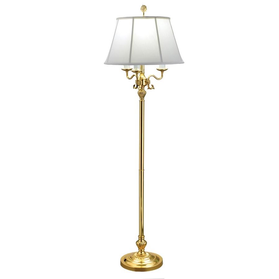 Current Antique Brass Standing Lamps Regarding Solid Brass Floor Lamp (View 5 of 15)