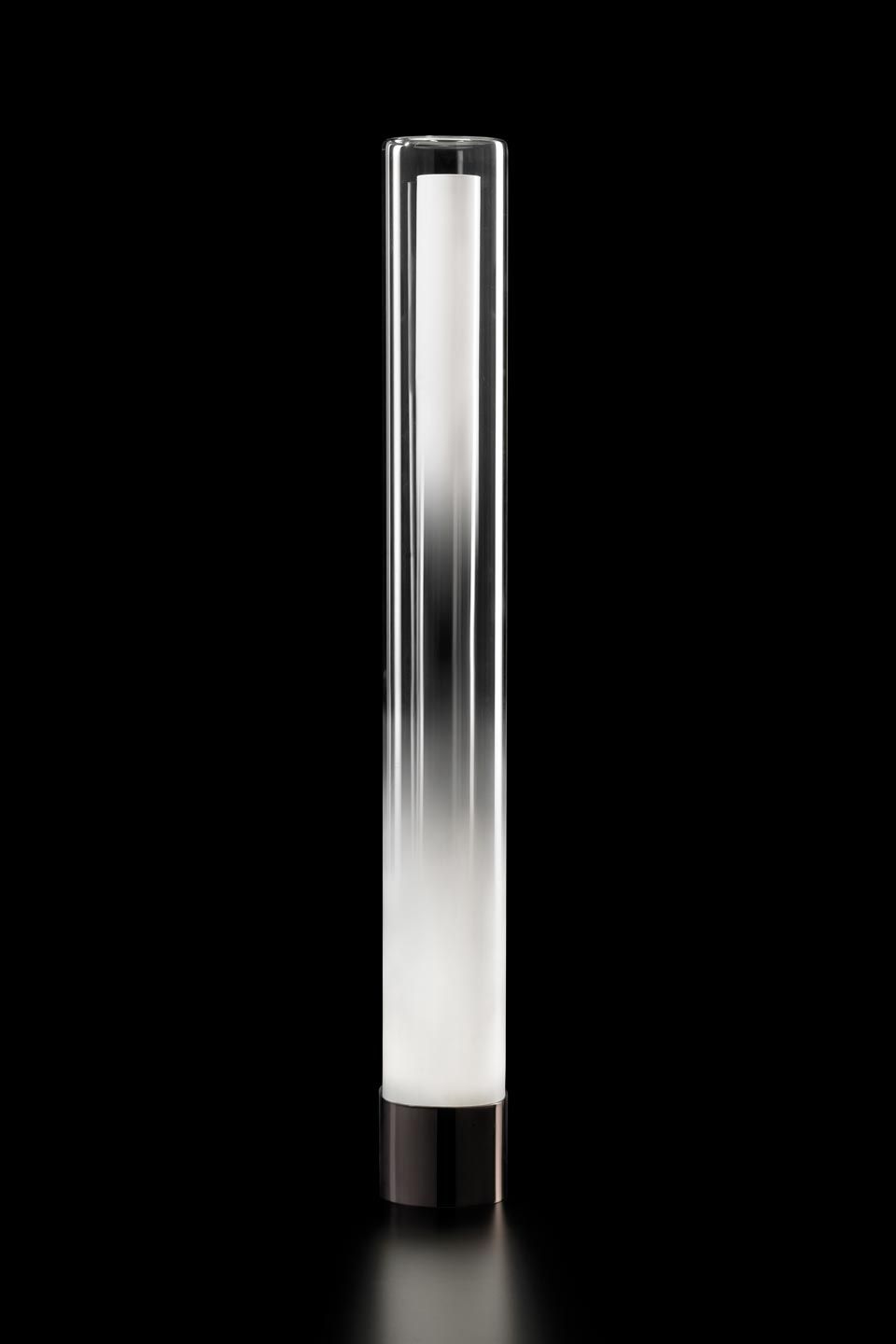Cylinder Standing Lamps Within Preferred Gradient Glass Cylinder Floor Lamp In White Gradient – Italamp – Lampadaire   Classic And Contemporary Chandelier – Réf (View 8 of 15)