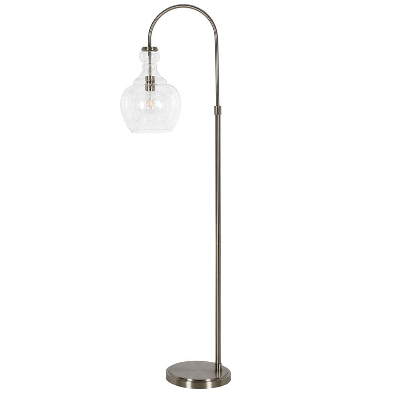 Cymax Business Intended For Recent Glass Satin Nickel Standing Lamps (View 15 of 15)