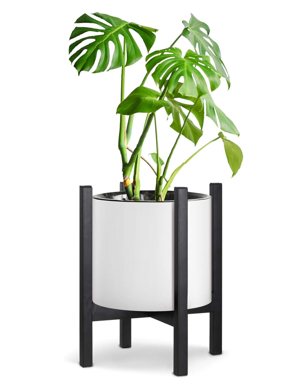 Decorlife 10 Inch Black Plant Stand, Mid Century Modern Planter Stands For  Indoor Plants, Adjustable Height, Sturdy Metal, Simple And Clean, Single Plant  Stand (excluding Pot) In Favorite 10 Inch Plant Stands (View 2 of 15)
