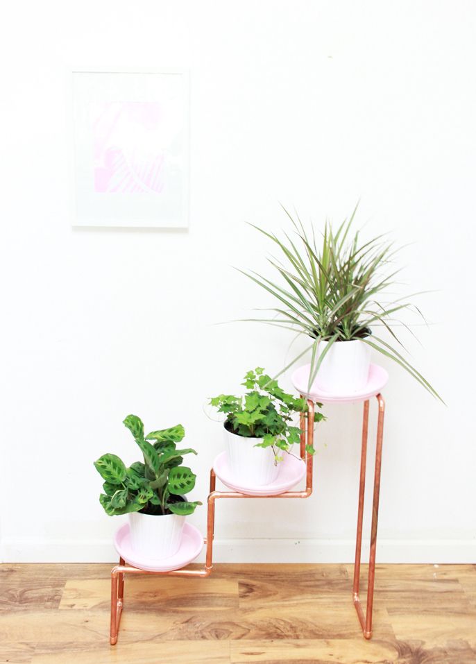Diy 3 Tiered Copper Planter – A Bubbly Life Regarding Well Liked Copper Plant Stands (View 2 of 15)