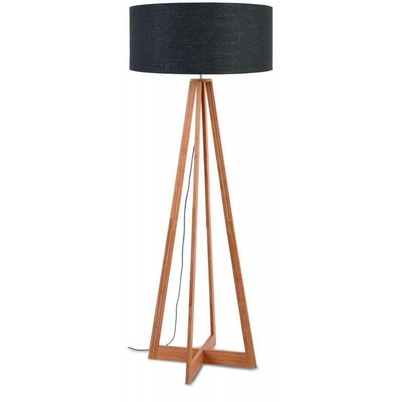 Everest Green Linen Lamp (natural, Dark Grey) With Current Charcoal Grey Standing Lamps (View 3 of 15)