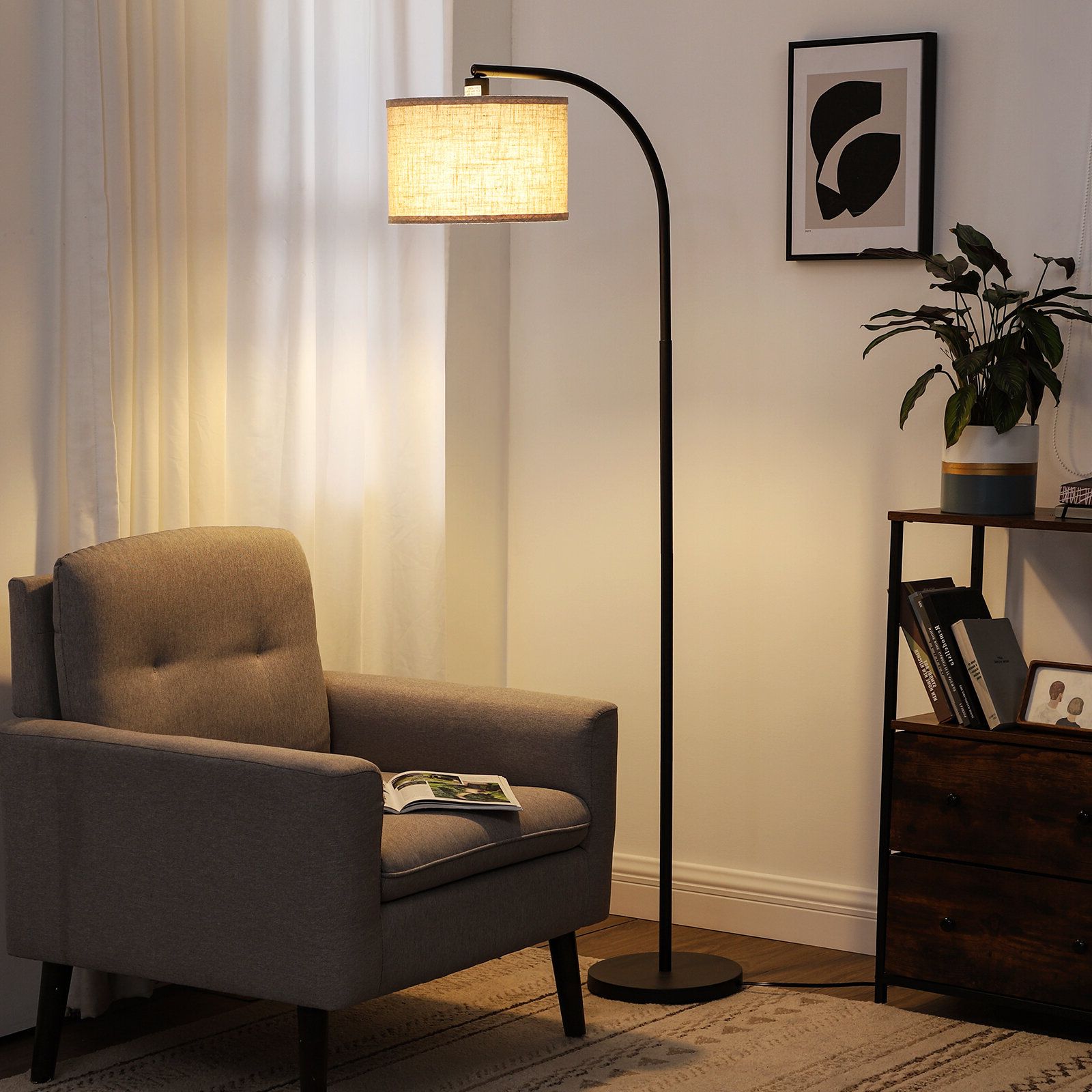 Famous Ebern Designs Kjeld 63" Arched Floor Lamp & Reviews (View 12 of 15)