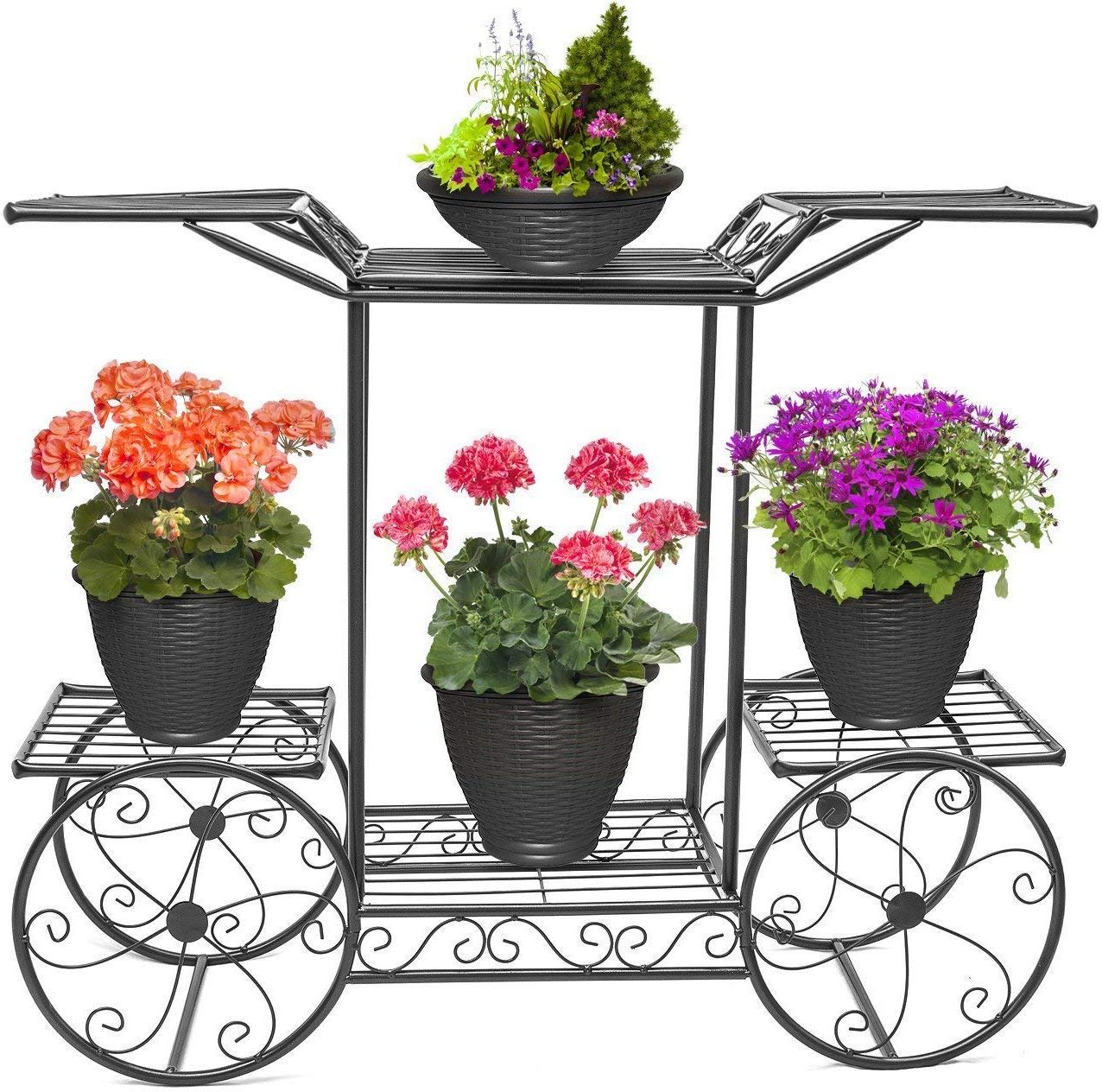 Famous Plant Stands With Flower Bowl With Regard To Ganpati Flowers Stand Mart Metal Multi Tier Plant Stand Flower Pot Stand  For Balcony Living Room Outdoor Indoor Plants Plant Holder Home Dcor Design  129 : Amazon (View 11 of 15)
