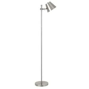 Fashionable Brushed Steel – Floor Lamps – Lamps – The Home Depot With Metal Brushed Standing Lamps (View 10 of 15)