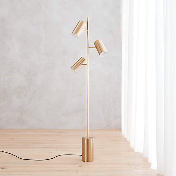 Fashionable Gold Standing Lamps Regarding Trio Gold Floor Lamp + Reviews (View 3 of 15)