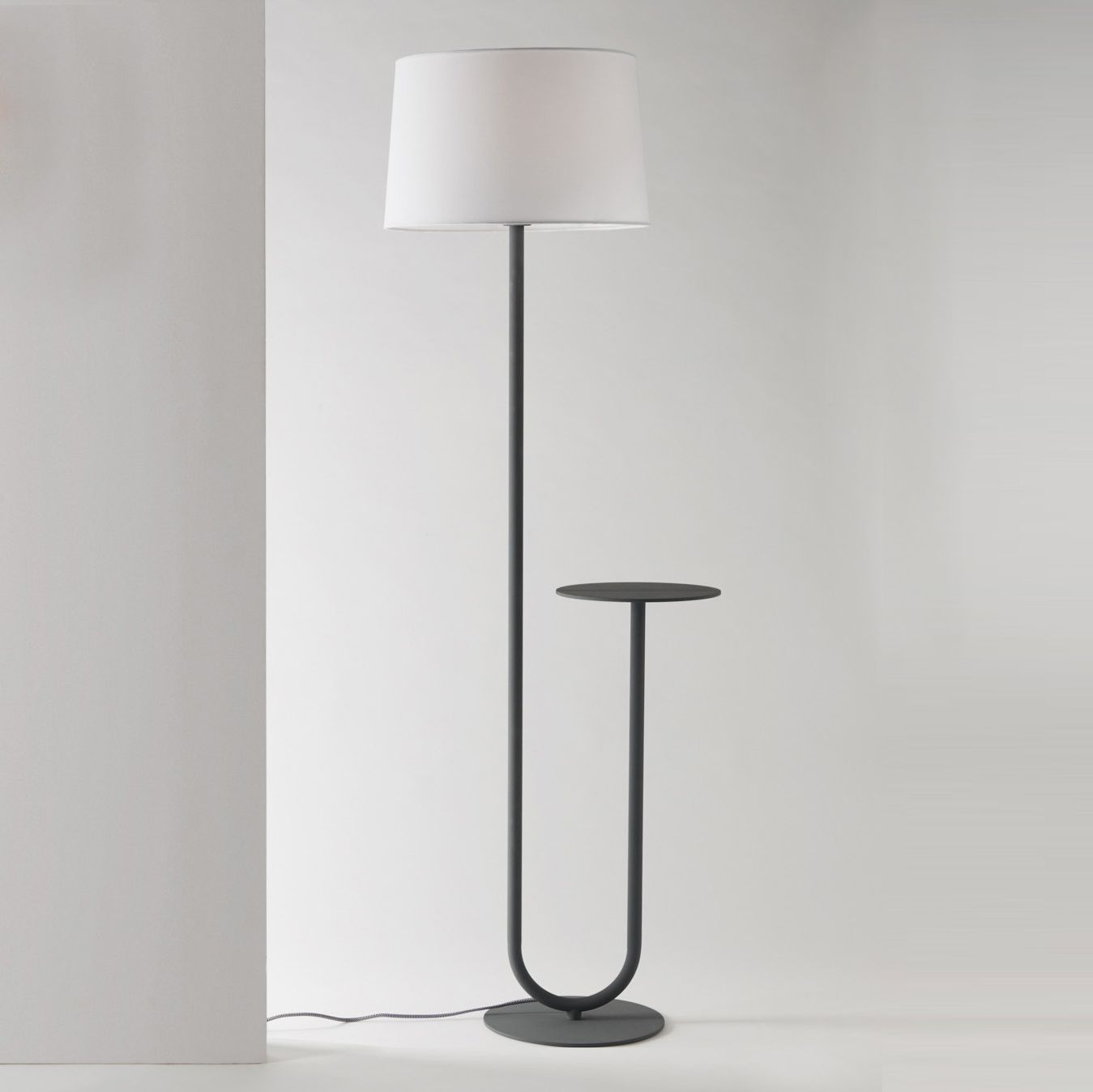 Favorite Charcoal Grey Standing Lamps In Esta Charcoal Floor Lamp (View 2 of 15)