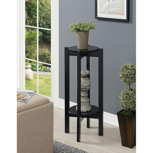 Favorite Deluxe Plant Stands With Convenience Concepts Newport Black Deluxe Plant Stand U14 186 – The Home  Depot (View 5 of 15)