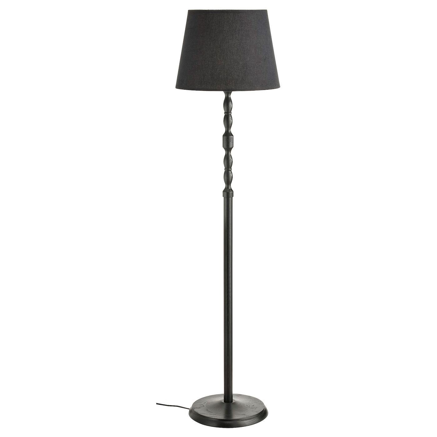 Favorite Kinnahult Floor Lamp With Led Bulb, Black Ash/black, 59" – Ikea Throughout Black Standing Lamps (View 10 of 15)