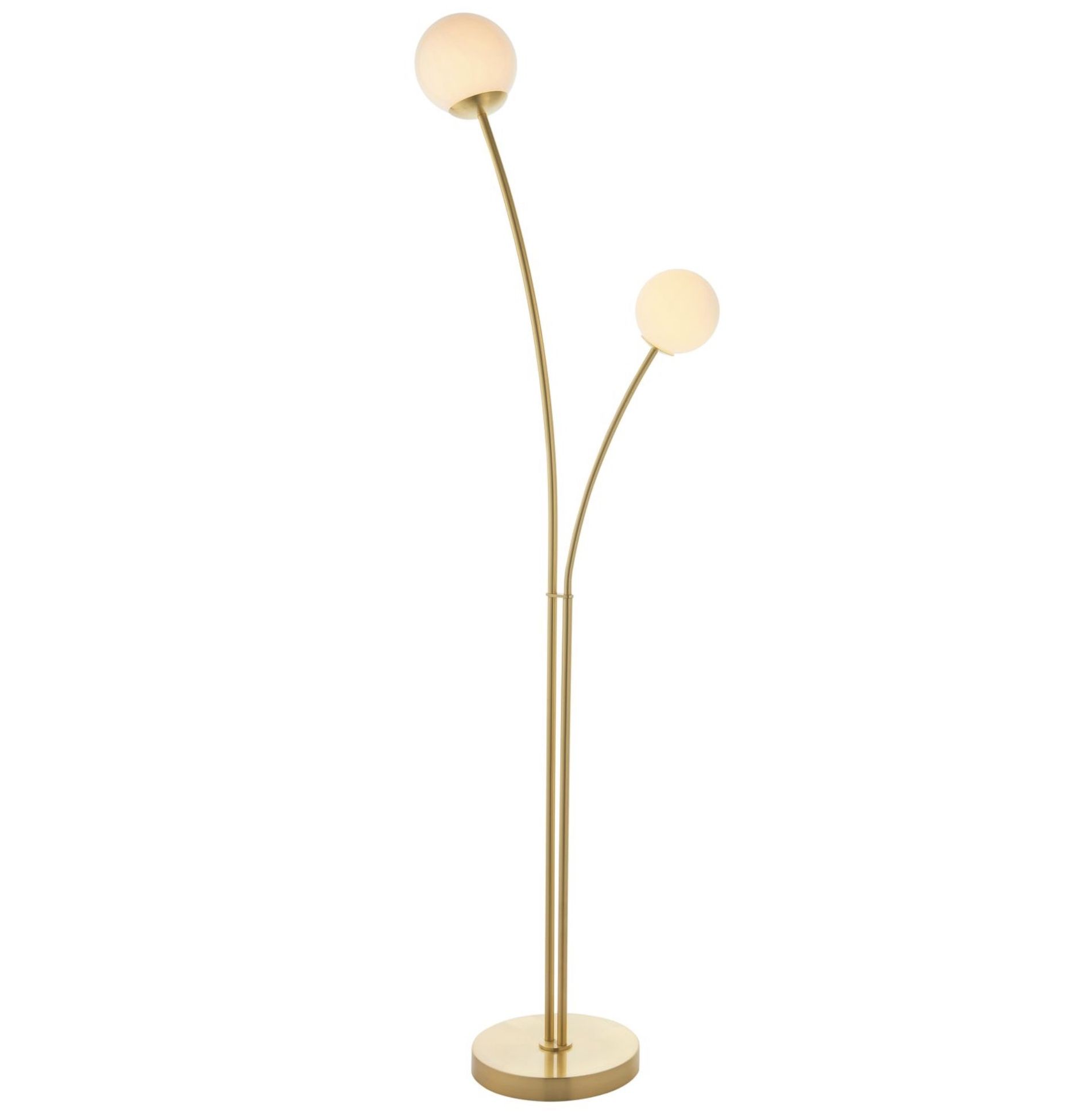 Fig – Modern Scandi Twin Opal Globe Floor Lamp – Lightbox With Trendy Globe Standing Lamps (View 11 of 15)