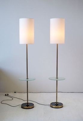 French Frosted Glass Floor Lamp, 1950s For Sale At Pamono With Well Known Frosted Glass Standing Lamps (View 10 of 15)