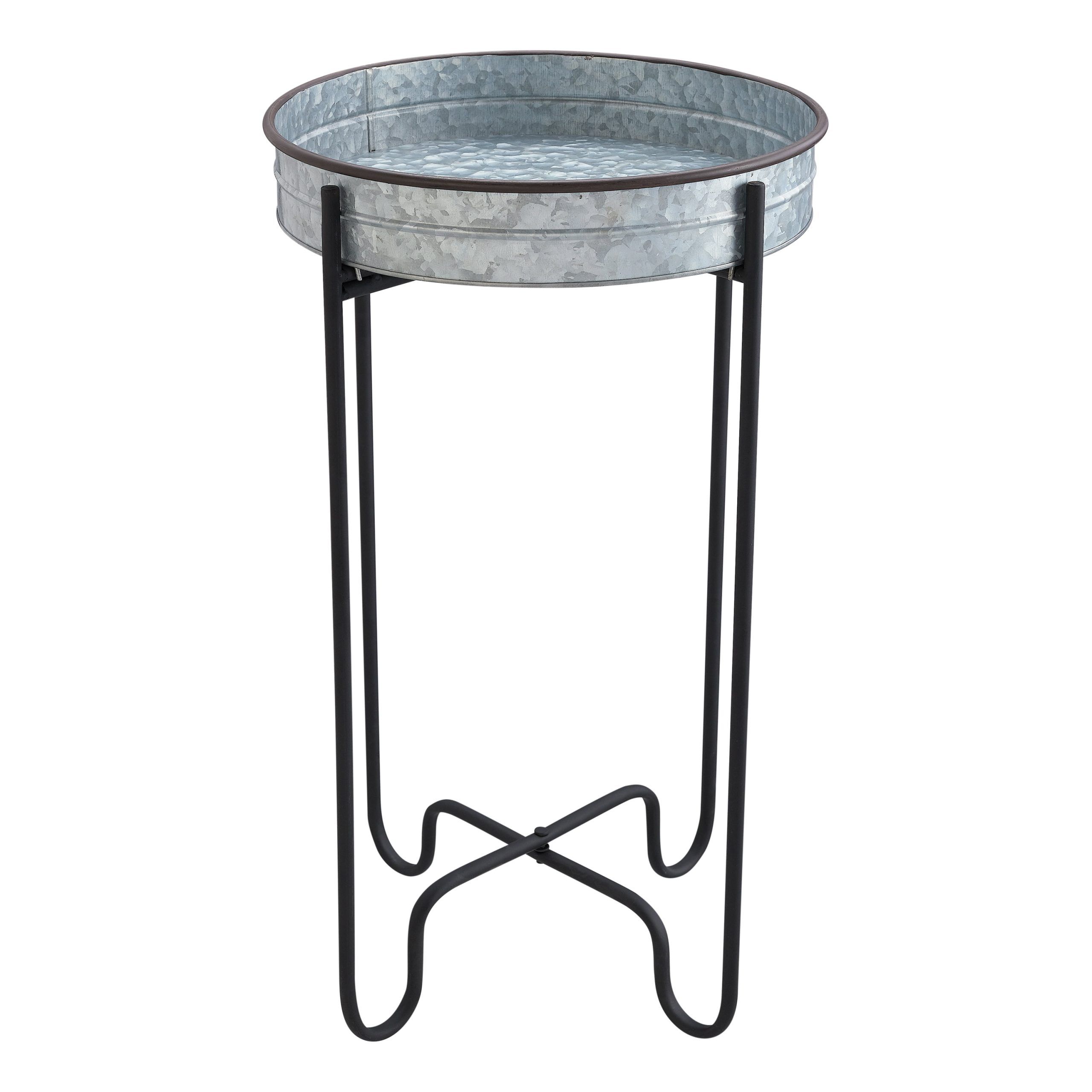 Galvanized Plant Stands With Famous Better Homes & Gardens 13" X 13" X 22" Silver And Black Iron Plant Stand –  Walmart (View 2 of 15)