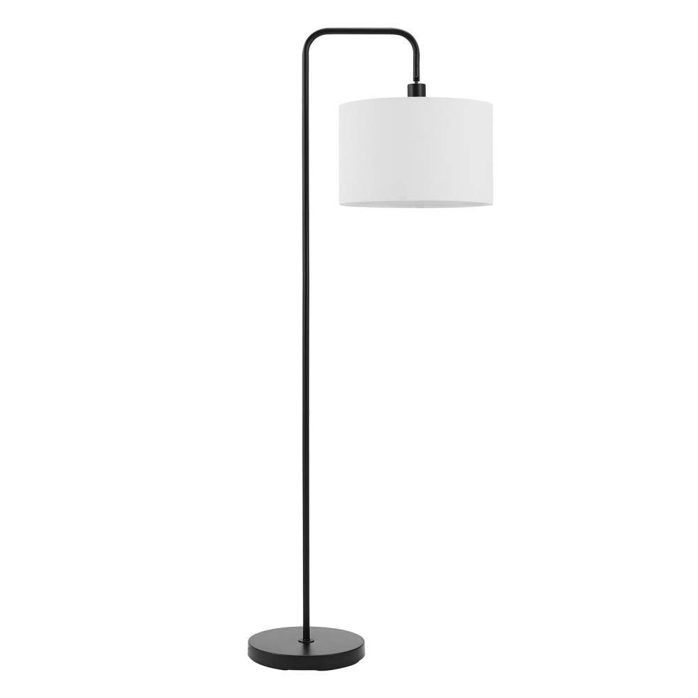 Globe Electric 67065 58" Floor Lamp, Matte Black, White Linen Shade, On/off  Socket Rotary Switch, Floor Lamp For Living Room, Floor Lamp For Bedroom,  Home Improvement, Home Office Accessories – – Amazon Intended For Newest Matte Black Standing Lamps (View 2 of 15)