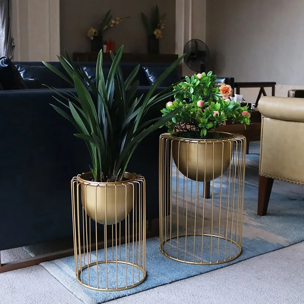 Gold Plant Stands With Regard To Fashionable Flower Stand Gold Plant Stand For Indoors Modern Flower Stand In  Small Homary (View 3 of 15)