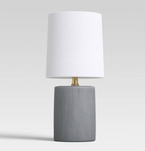 Grey Textured Standing Lamps Throughout Favorite New In Box! Lot 2 Threshold Textured Grey Table Lamps 13” Tall Modern  Lighting  (View 14 of 15)