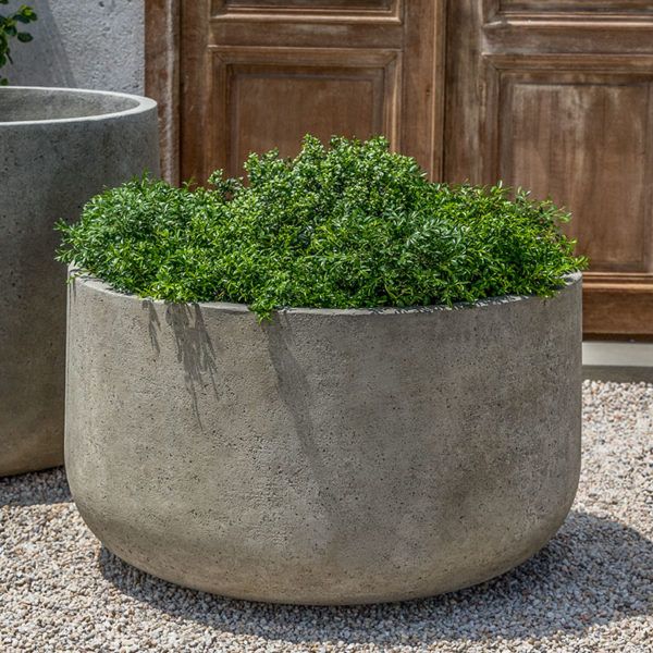 Greystone Plant Stands Within Best And Newest Extra Large Cast Stone Low Tribeca Planter – Greystone (additional Pat –  Scenario Home (View 12 of 15)