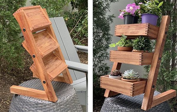 How To Make A Small Three Tier Plant Stand In Trendy Three Tier Plant Stands (View 13 of 15)