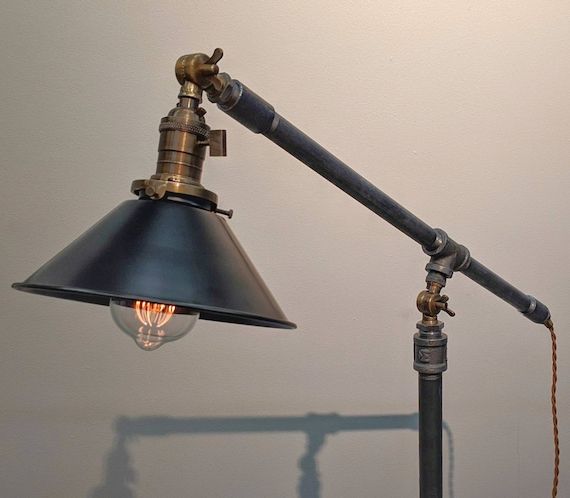 Industrial Articulating Floor Lamp Standing Floor Light With – Etsy Italia Within Most Recently Released Industrial Standing Lamps (View 1 of 15)