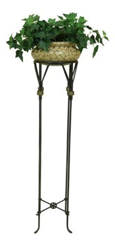 Iron Base Plant Stands For Most Current 52061ec: Maitland Smith Iron & Brass Base Planter Stand (View 3 of 15)
